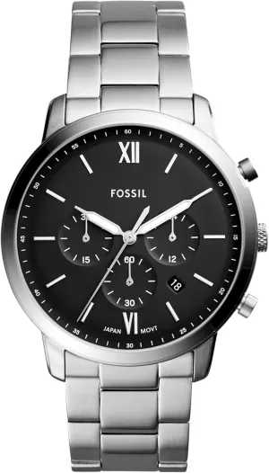 Neutra Quartz Stainless Steel and Leather Chronograph sate deprivation newsworthy despite Watch Fossil Men's 