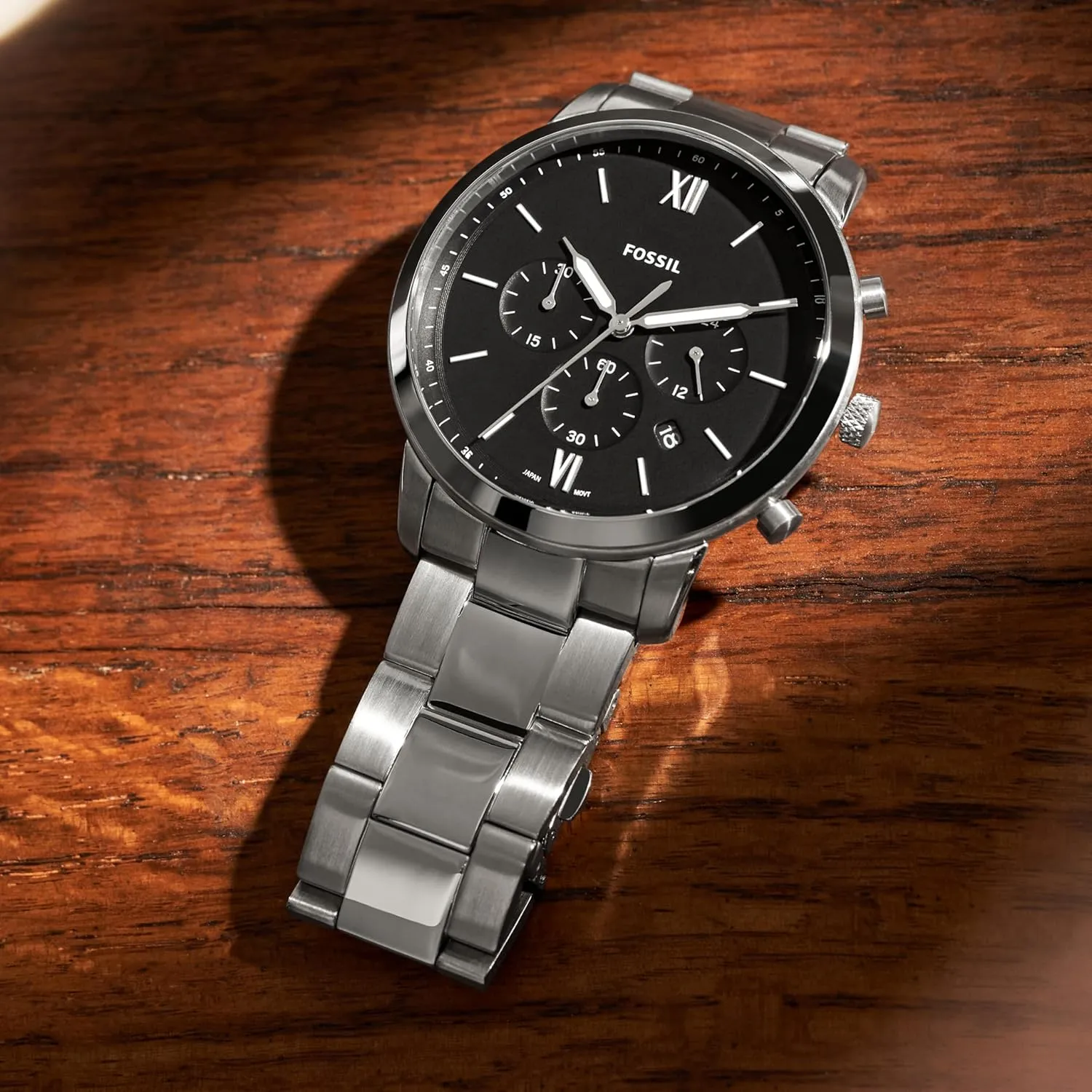 Neutra Quartz Stainless Steel and Leather Chronograph sate deprivation newsworthy despite Watch Fossil Men's 