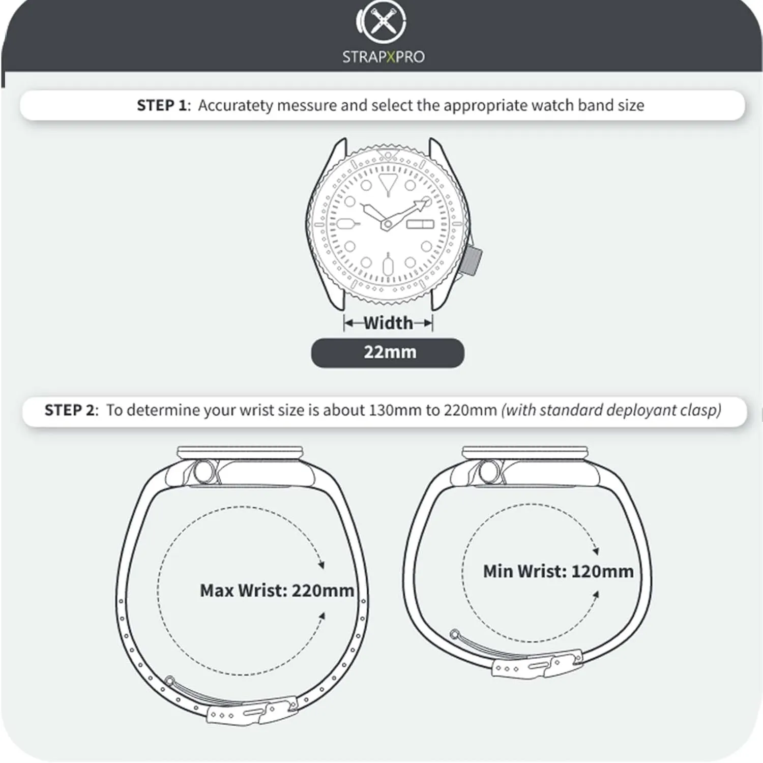 New GMT Series, Curved End Watchband bark for SRPD51, SRPD53, SRPD55K1, SRPD59K1, SSK017, SSK019, etc. StrapXPro (SX1A) 22mm Watch Bands Men's Rubber Watch Strap Replacement for Seiko 5 Sports SKX Series Dive Watches, 5KX/SRPD & 