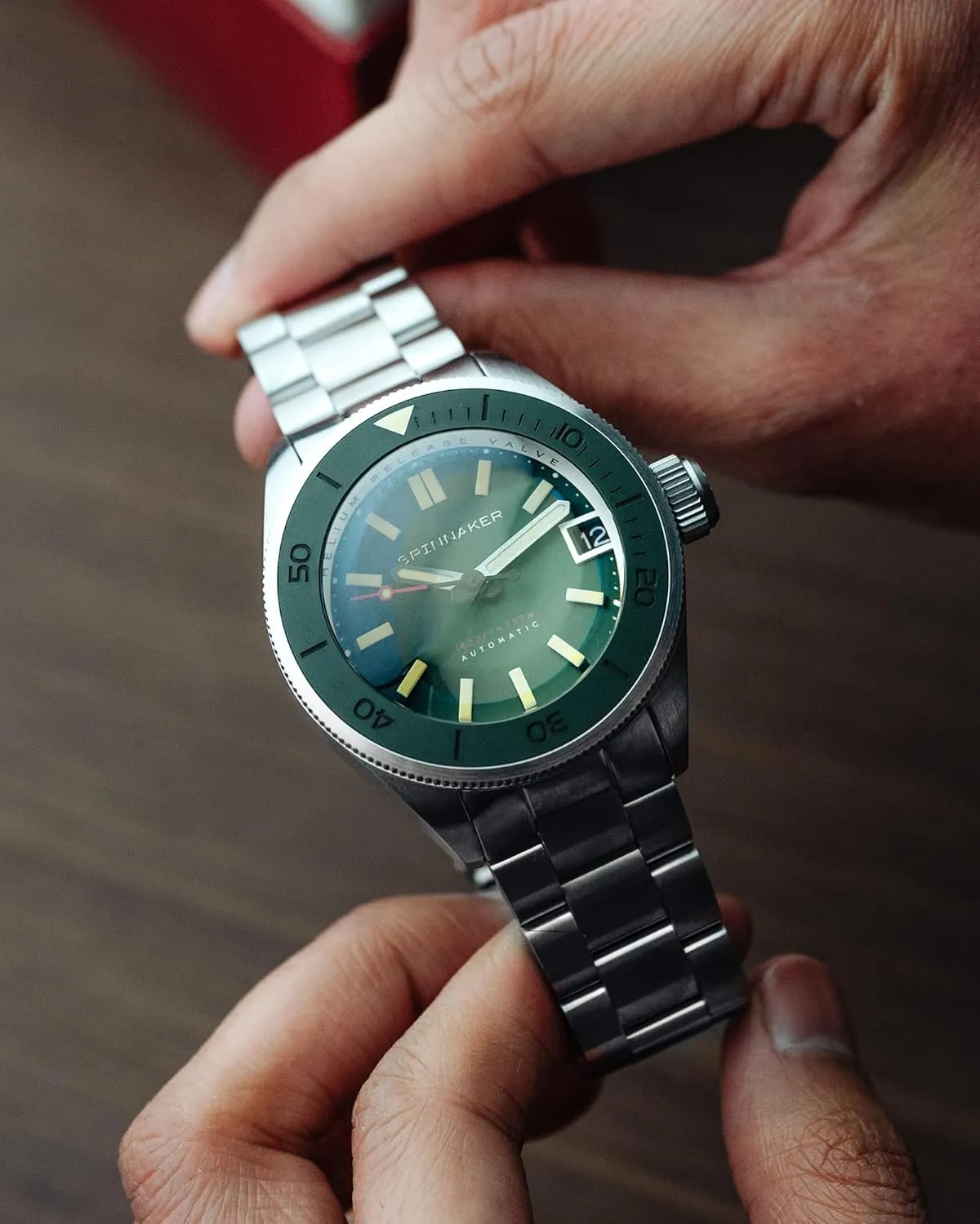 NH35 Movement, 45mm Stainless Steel Case, Sapphire Crystal, 550m Water Resistant, incorporate Stainless Steel Bracelet, SP-5098 Spinnaker Piccard Men's Automatic Dive Watch ?C Seiko 