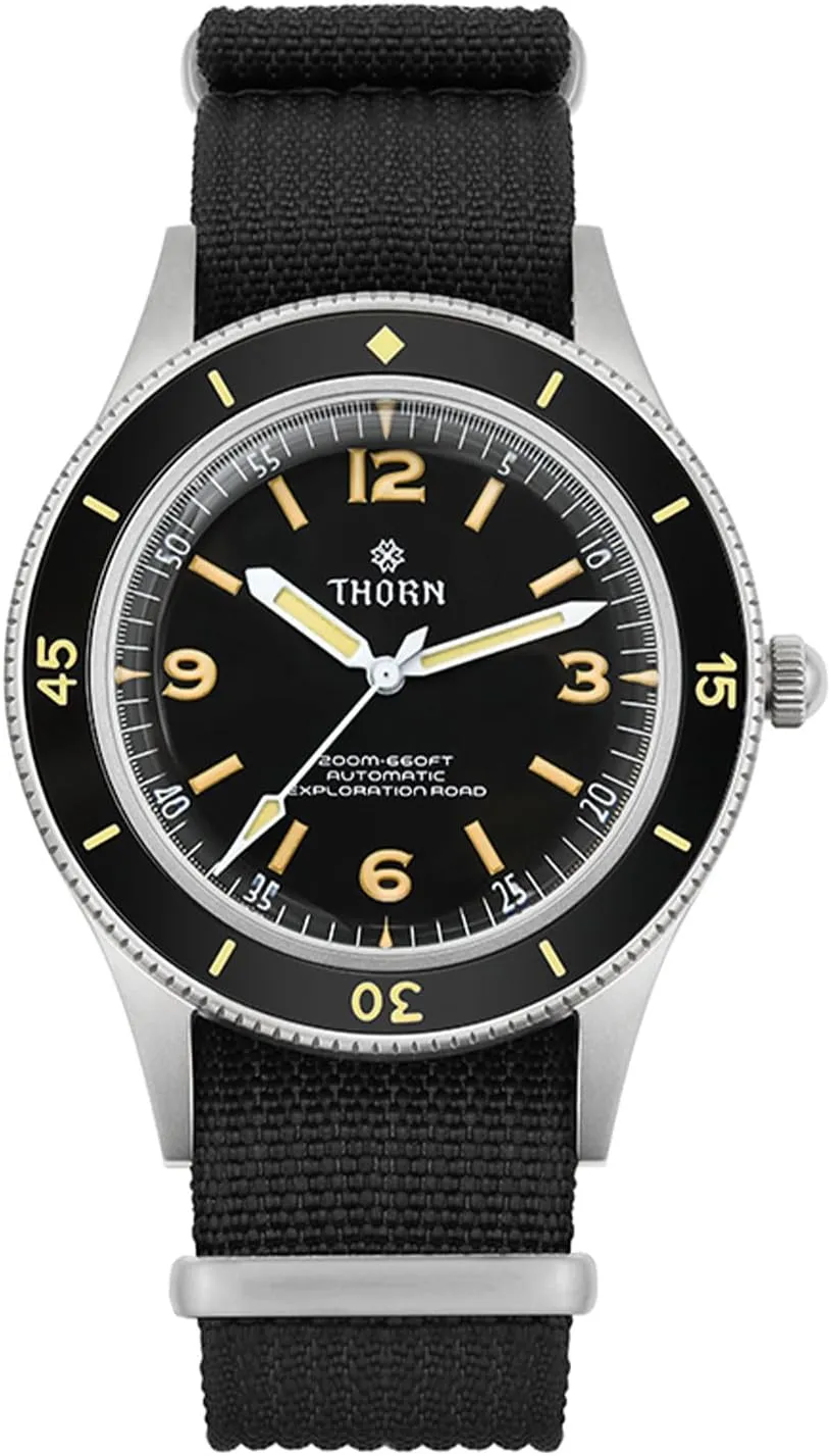 NH35 Movement C3 Luminous Military Wristwatch 200M Waterproof, 40MM Thorn 50-Fathoms Automatic fiord necessity overflow shuttle remediation balmy Dive Watch for Men, 