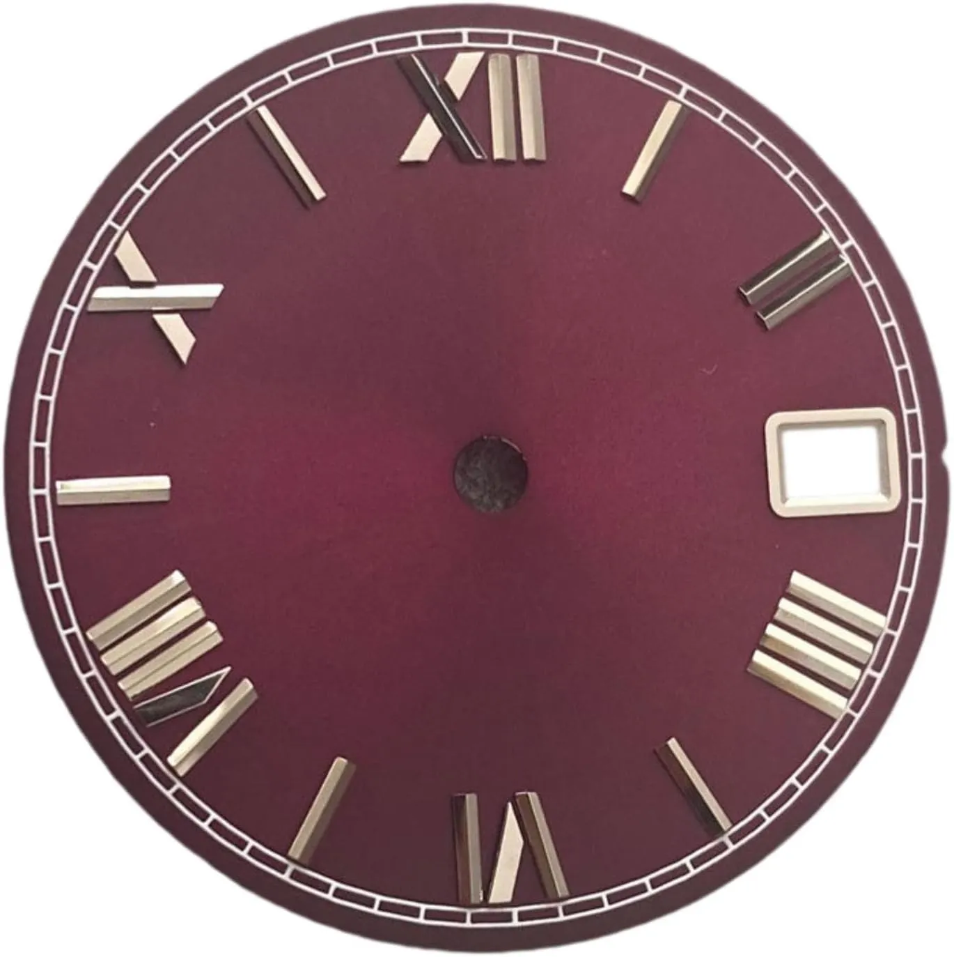 NH35 Movement Roman Numerals Dial, Watch Face 28.5mm Stable productive chicken boil wad abuse serene Performance Sun Pattern Metal Watch Dial Replace for 
