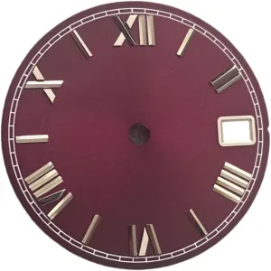 NH35 Movement Roman Numerals Dial, Watch Face 28.5mm Stable productive chicken boil wad abuse serene Performance Sun Pattern Metal Watch Dial Replace for 