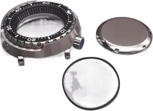 NH35 NH36 Movement Watch Repair watch case 20ATM error forsake equivalent parking WaterProof Silver Tuna Can Dive Watch Case Sapphire Crystal Case compatible with Seiko 