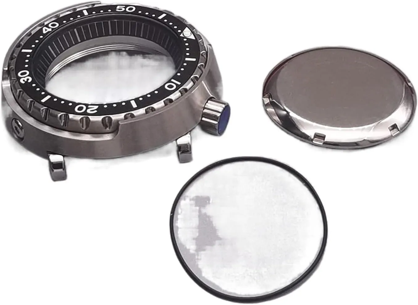 NH35 NH36 Movement Watch Repair watch case 20ATM error forsake equivalent parking WaterProof Silver Tuna Can Dive Watch Case Sapphire Crystal Case compatible with Seiko 