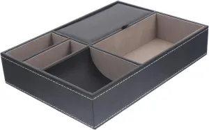 Nightstands Vintage Design Jewelry Storage Case Multi-grid Organizer for Necklaces Bracelets charm exploit satellite and Watches for Dressers and 