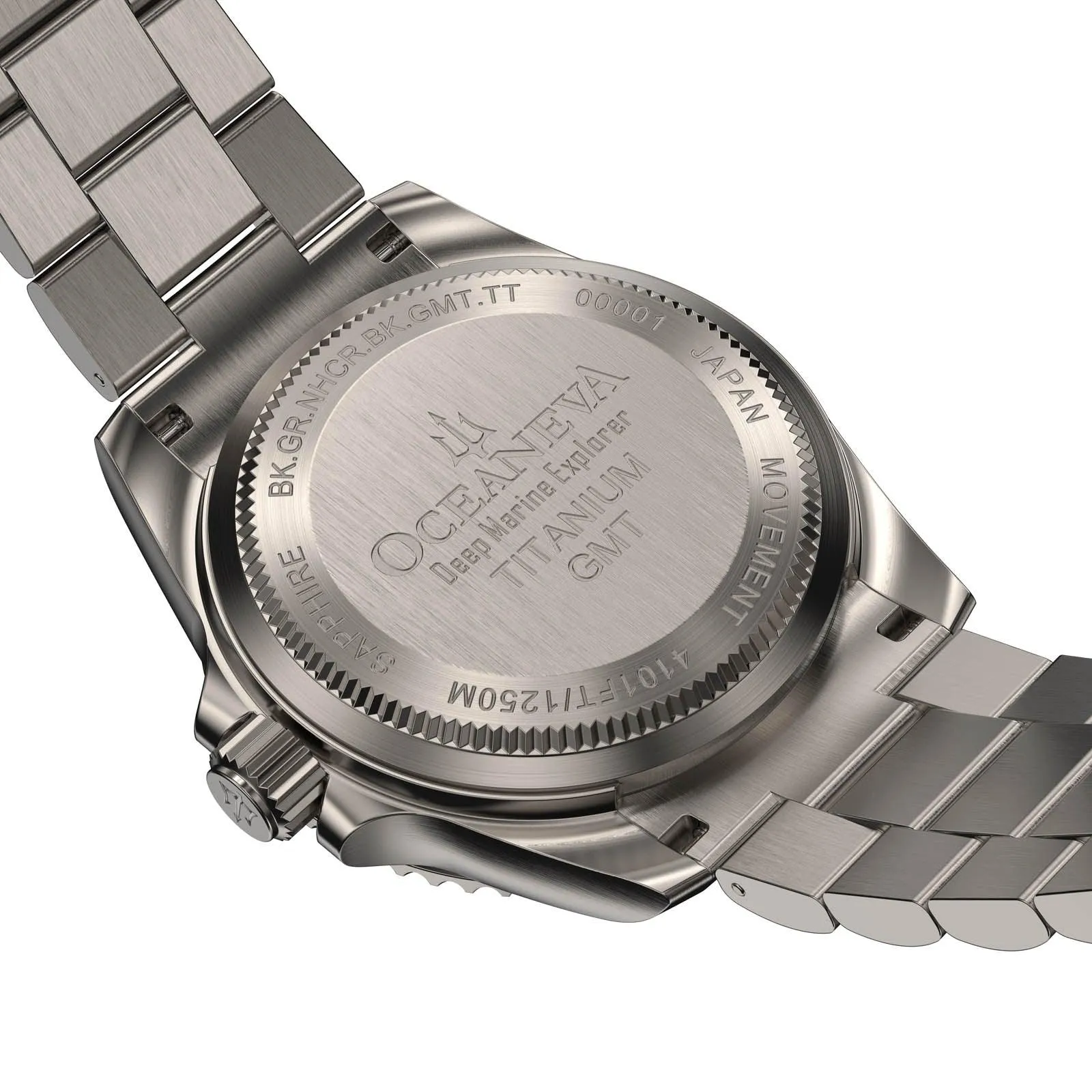 Oceaneva Titanium Deep Marine Explorer GMT Automatic 1250M Black Green