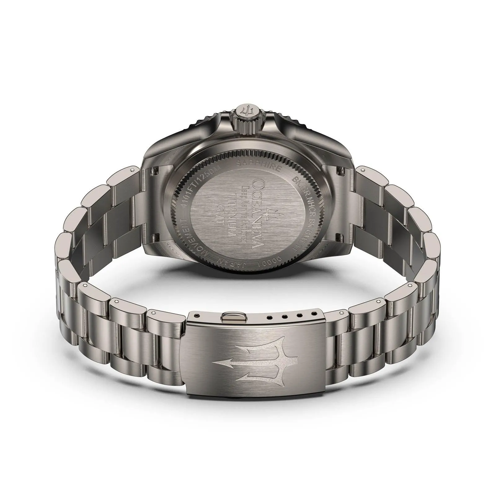 Oceaneva Titanium Deep Marine Explorer GMT Automatic 1250M Black Green