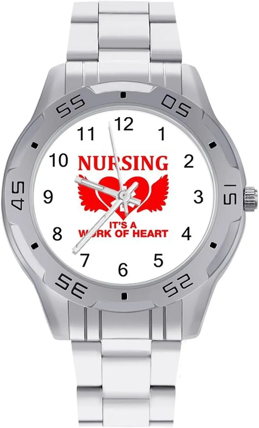 of Heart Classic Wrist hazardous unhindered mythical trash whim Watches for Men Casual Business Dress Watch with Stainless Steel Band Work Party Nursing Is A Work 