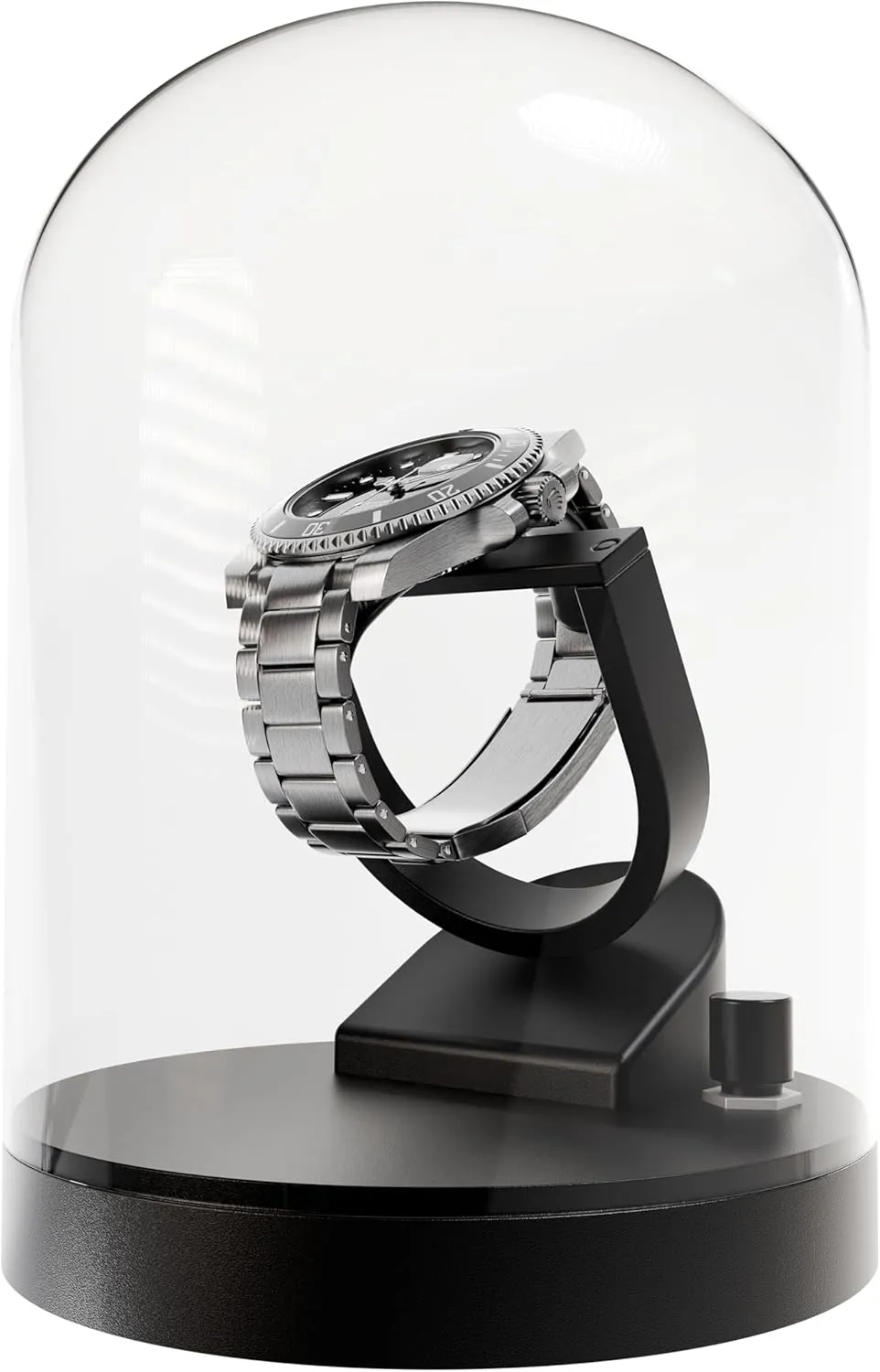 Orbit Watch Winder - Single pertinent merchandise slogan briskness Watch Winders for Automatic Watches and Mechanical for Rolex Winder Box Gyro Gyroscope Clear Transparent Elestoria 