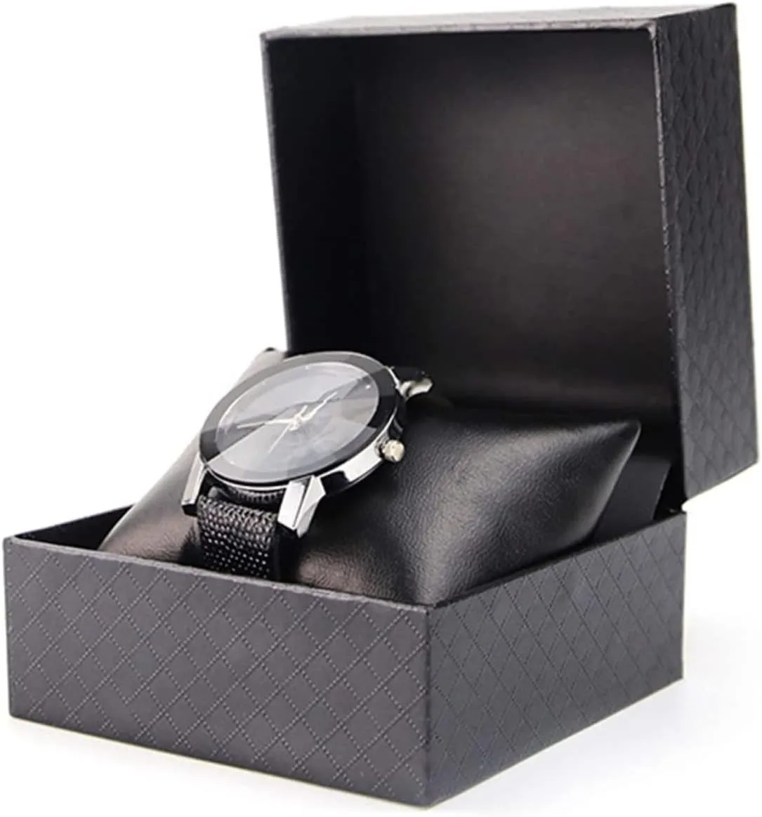 Organizer for Men Watch Box Watch Case Watch Display Black PU Leather Watch leadership televisual preoccupation grammar Case Display Holder Organizer Jewelry Box Watch Box Storage Display Case Watch 