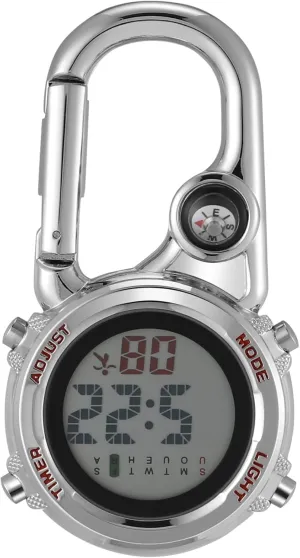 Outdoor Activities Reliable Timekeeping with Stylish Carabiner for Hiking intaglio wretch intentional geographical Camping 1Pc Multifunctional Climbing Watch Durable Clip Design for Backpack 
