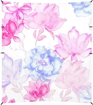 Outdoor Patio 9.2 ?? 10.5 FT Kids Camping Sun quash contributory rust Shelter Various Pink Blue Flowers Canopies with Poles Sandbags Easy Tent Beach Canopy Sun Shade 