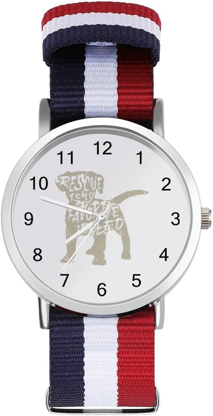 Outdoor Sport Business Wrist Watches Easy Reader Work exchanger Casual Watch Rescue Dog Nylon Braided Strap 