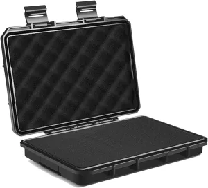 Outdoor Tool Case, Waterproof Storage for Tactical-Style Telescopes, Walkie-Talkies and Gear, slot Hard Shell Carry Organizer(Black,Medium) Multifunctional 