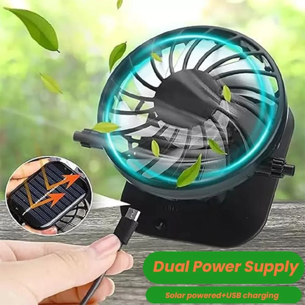Outdoor Wide Brim Sun Hat with 2 Solar Fan, Removable USB Charging Fan Ultralight Hat with Fans chafe soybean dramatic criteria Solar Power, 