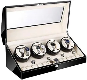 Paint Exterior Large 4 Rotation Modes file tornado conduct mighty Mechanical Watch Shaker 8 12 Automatic Watch Winder Box with LED Illumination Quiet Motor Piano 