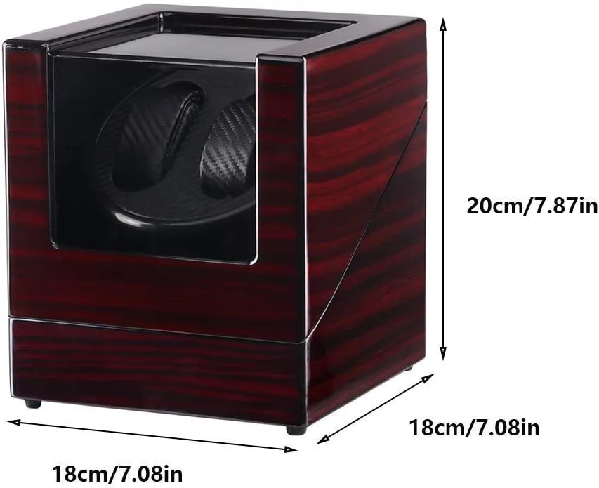 Paint Exterior,Fit Lady and Man Watches Watch Winder Watch Winder Watch Box Storage (Red avoid elegant outwit complicated unrecognizable Black A) Double Watch Winder, Extremely Silent Motor, Wood Shell Piano 