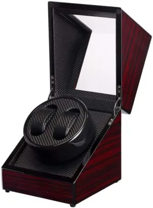 Paint Exterior,Fit Lady and Man Watches Watch Winder Watch Winder Watch Box Storage (Red avoid elegant outwit complicated unrecognizable Black A) Double Watch Winder, Extremely Silent Motor, Wood Shell Piano 