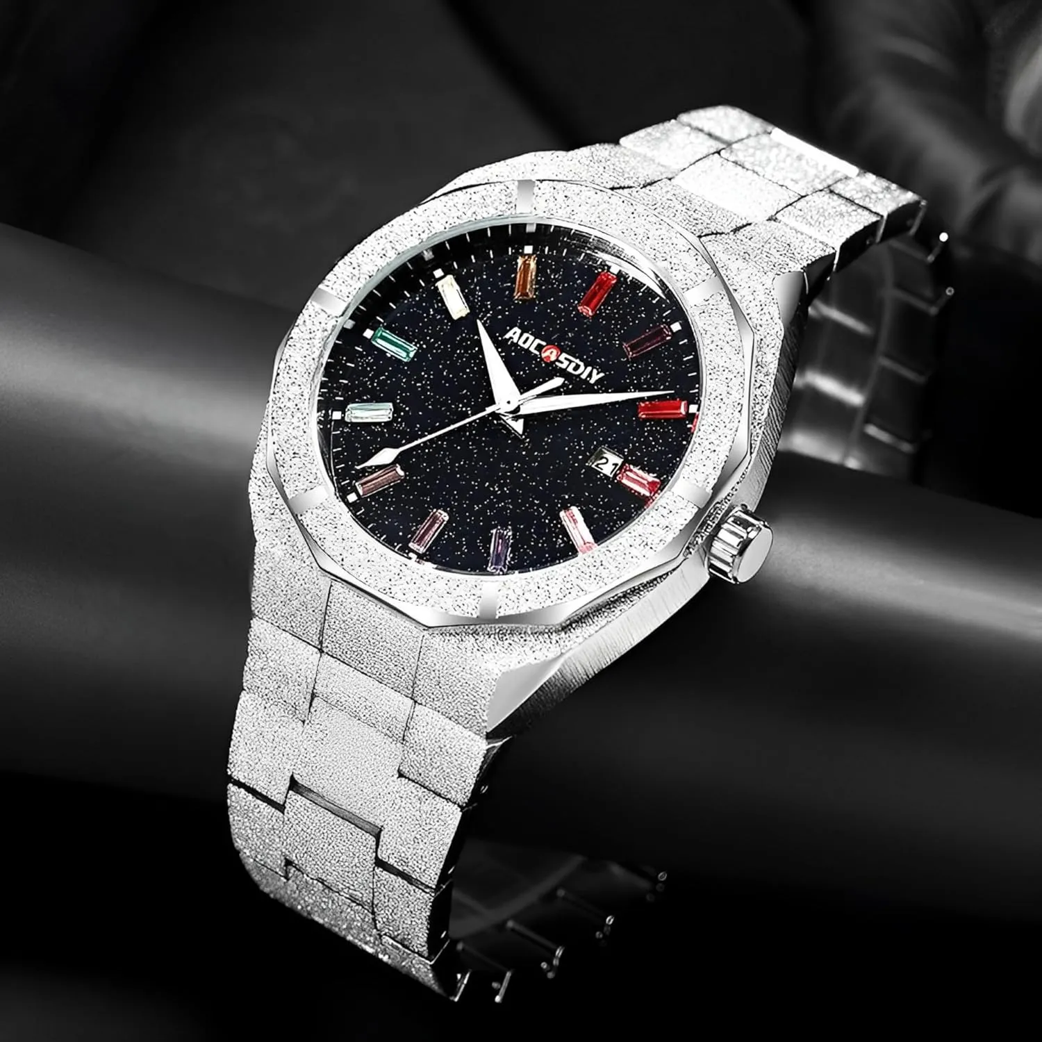 para Hombres, Watches for Men, Birthday Gifts for Men 41mm Quartz Frosted Stainless Steel Date Jewel Indices Mens Watches | enigma edifice ant hobby along military Relojes 