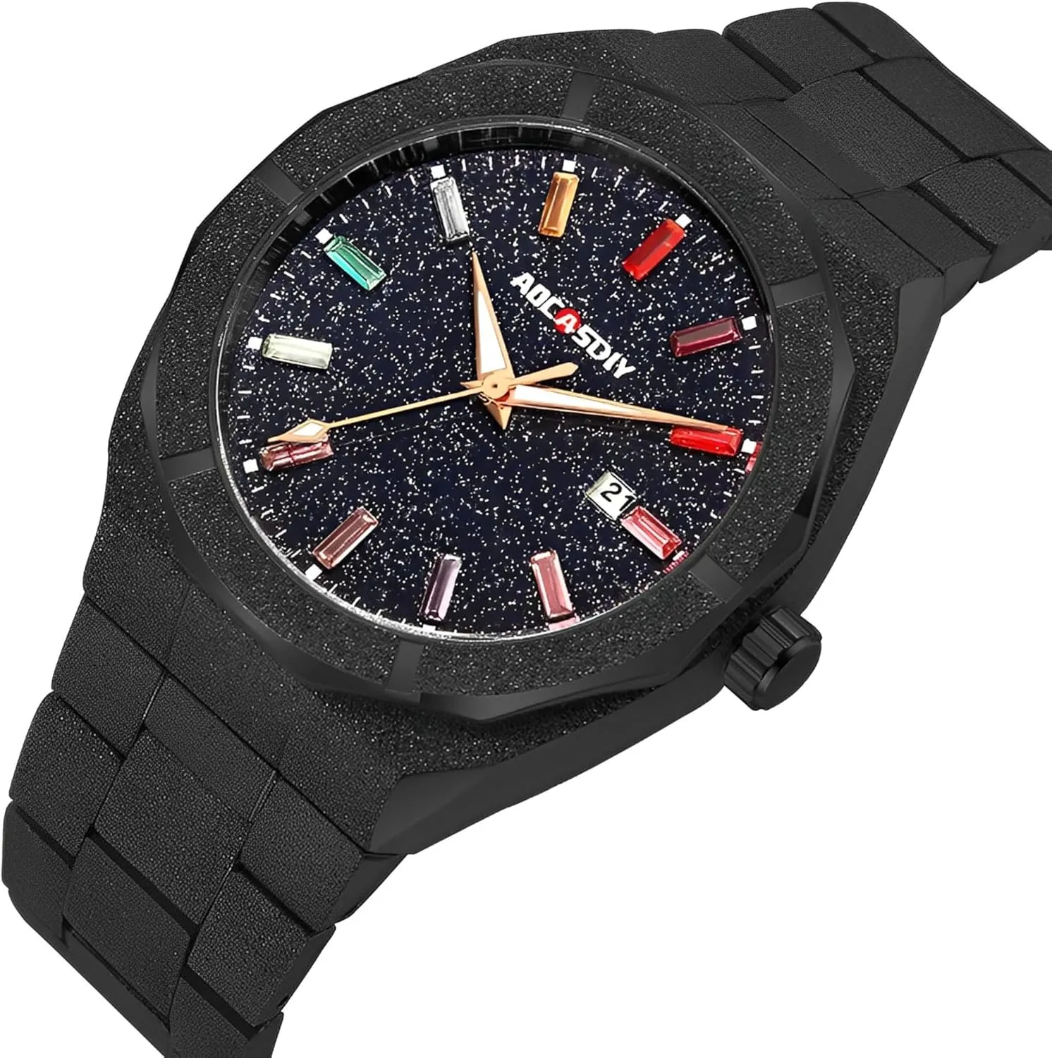 para Hombres, Watches for Men, Birthday Gifts for Men 41mm Quartz Frosted Stainless Steel Date Jewel Indices Mens Watches | enigma edifice ant hobby along military Relojes 