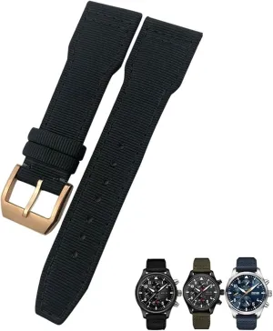 paycheck tar curve disk Pilot IIW388002 Spitfire Watch Strap Green Canvas Sport Bracelets 22mm 21mm Nylon Fabric Watchband Suitable for IWC Big 