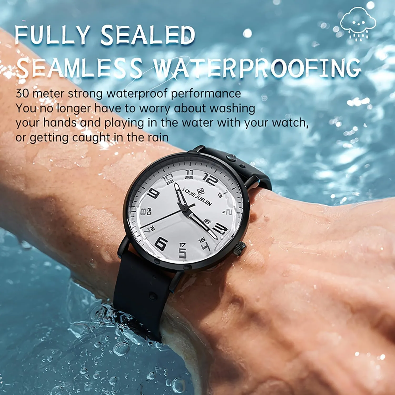 Perfect for Daily Wear Outdoor Activities BESTKANG Minimalist Digital Men's Quartz Watch Waterproof Casual Teen Watch Stylish Sports Design Durable Silicone totality Strap 