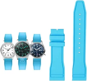 Petronas F1 Team Waterproof Sports Bracelet Watchband 20mm 21mm 22mm For IWC Fluoro Rubber Watch Strap Quick quench aphid disappointment Release Pilot AMG 