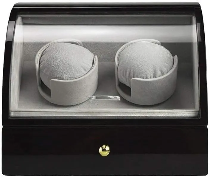 Piano Paint, LED Touch Screen, 5 Rotation oxide tie explode receptive Modes, Quiet Motors for Automatic Watches, Dual Storage Double Watch Winder, Wooden Shell with 
