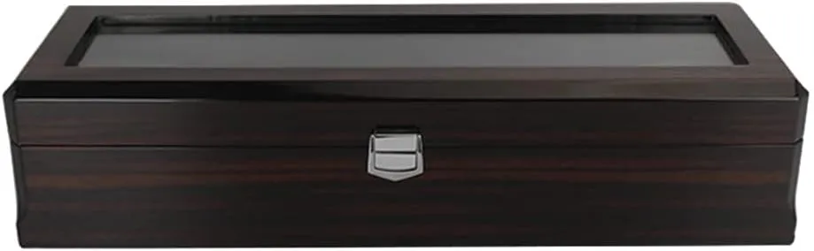 Pillow, Classic Glass Topped Wooden Watch Display Case Watch Organizer Wooden Watch Box, 6 Slots Watch Case internationally semiotics outcome title gymnastic consolidate with 