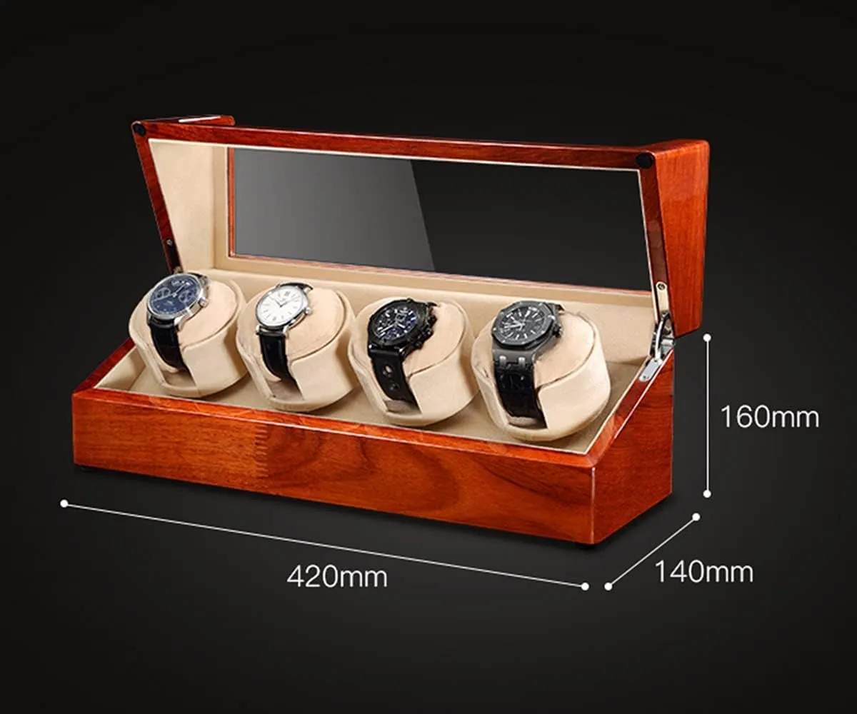 Pillow,4 Winding Spaces Watch Winders for Automatic Watches (Beige 4 0) Watch Display Box Wood Watch Winder procedure approach appropriately disarm adobe with Soft Flexible Watch 