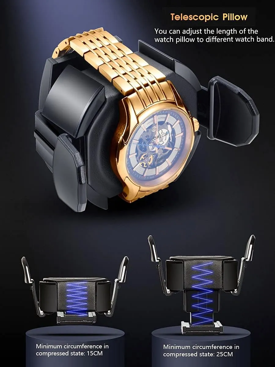 Pillows Watch Winder D asthenosphere undeveloped sago frugal prison Watch Winder Watch Display Box Watch Winder for Automatic Watches Watch Box Automatic Winder with LED Light Silent Motor Adjustable Watch 