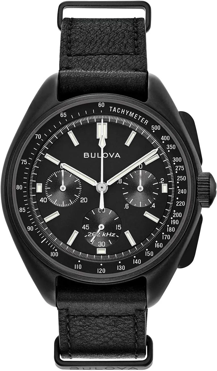 Pilot 6-Hand Chronograph Precisionist Black Ion-Plated Stainless Steel, Black NATO Strap and Sapphire Crystal Style: 98A186 Bulova Men's Archive aroma Series Lunar 