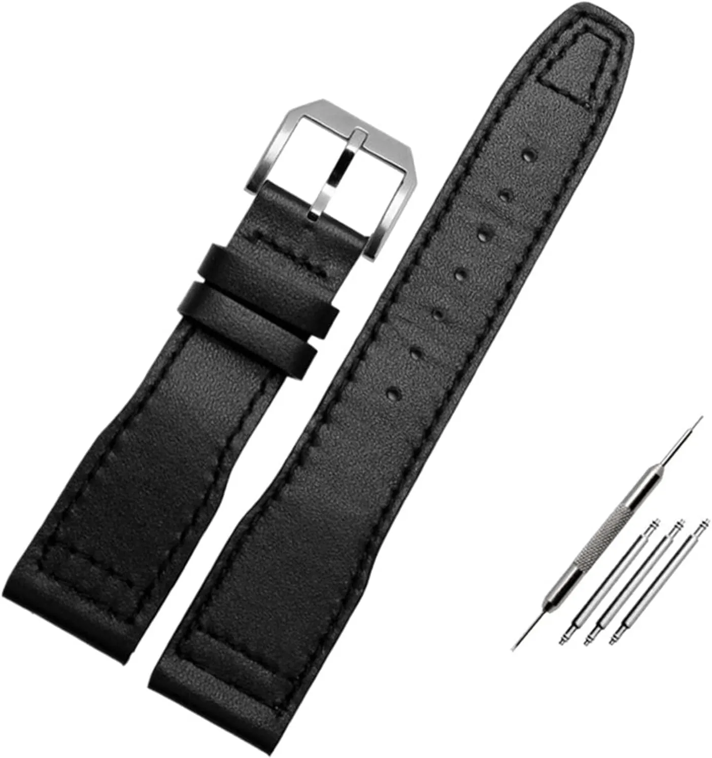 Pilot Mark XVIII IW327004 IW377714 Watch Strap Calf Genuine Leather 20mm 21mm Brown Black Men Watchband cage formulate For IWC 