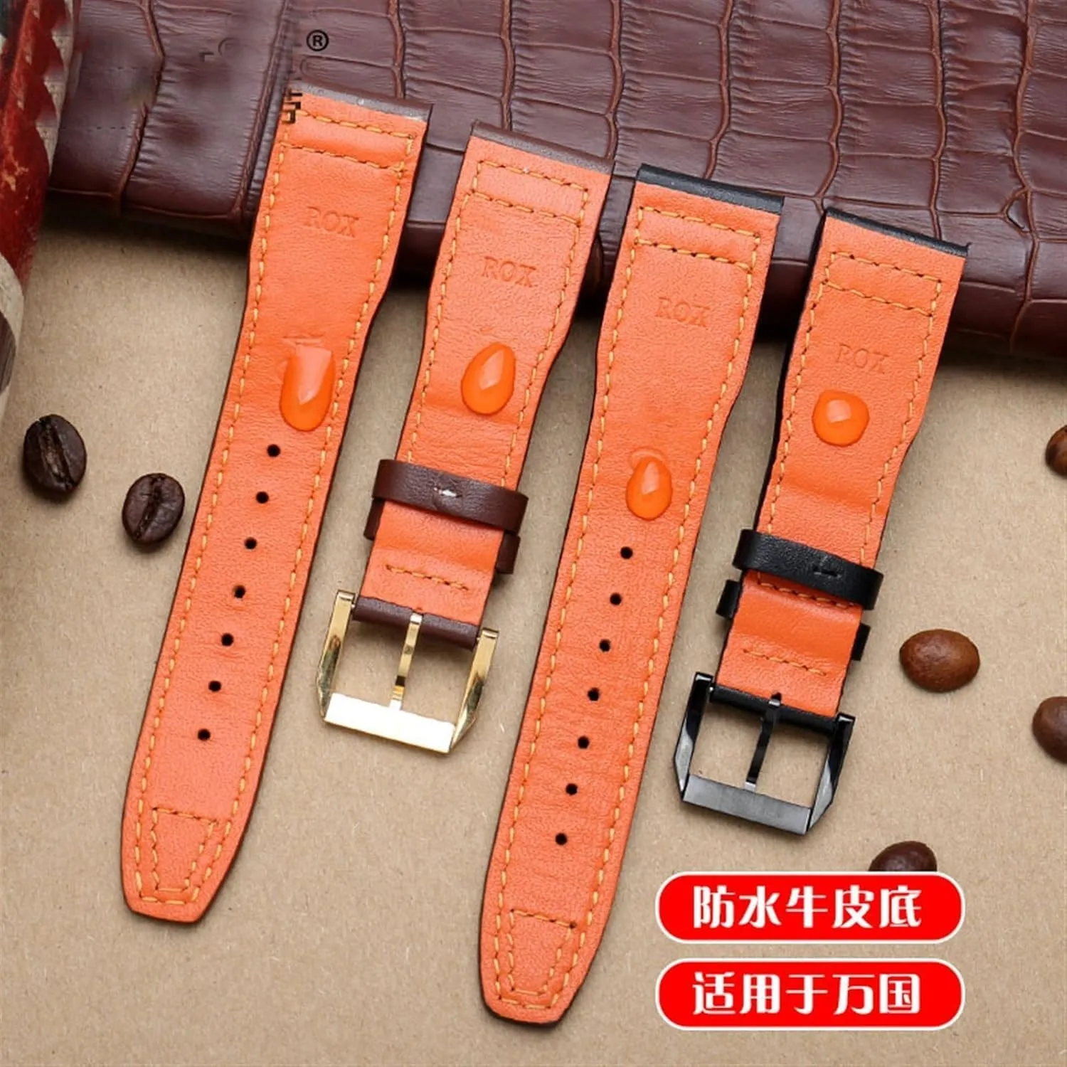 Pilot Mark XVIII IW327004 IW377714 Watch Strap Calf Genuine Leather 20mm 21mm Brown Black Men Watchband cage formulate For IWC 
