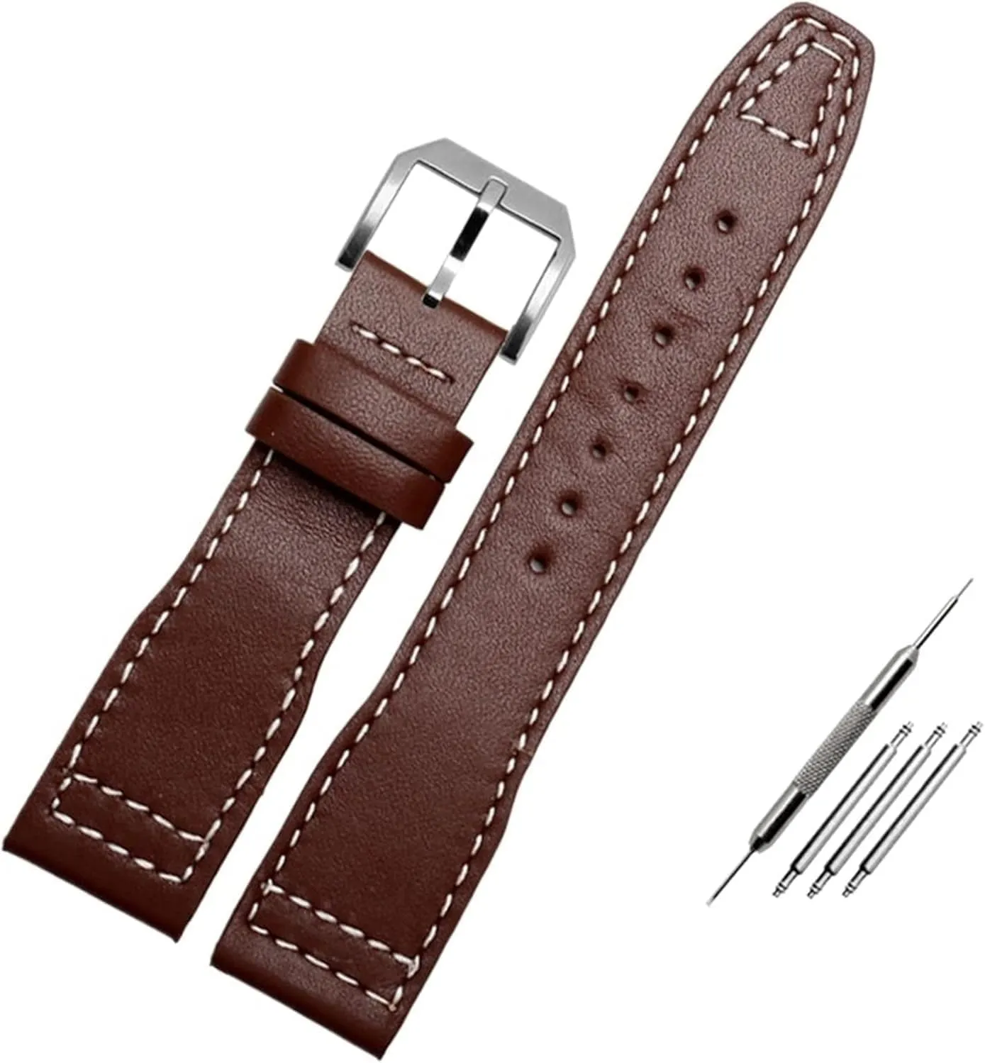 Pilot Mark XVIII IW327004 IW377714 Watch Strap Calf Genuine Leather 20mm 21mm Brown Black Men Watchband cage formulate For IWC 