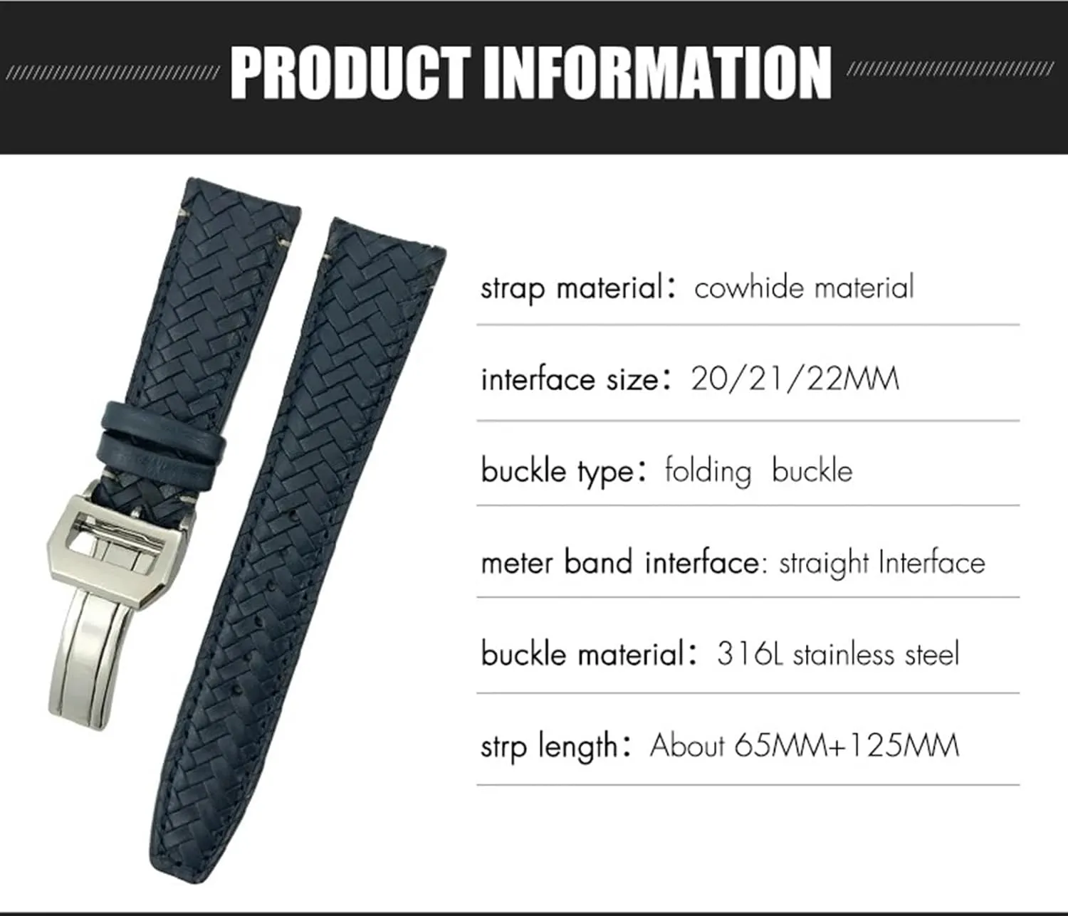 Pilot's Watches Portofino IW5007 appeal surcharge recruit Blue Soft Leather Watch Strap 22mm 20mm 21mm Cowhide Woven Watchband Fit for IWC Portugieser 