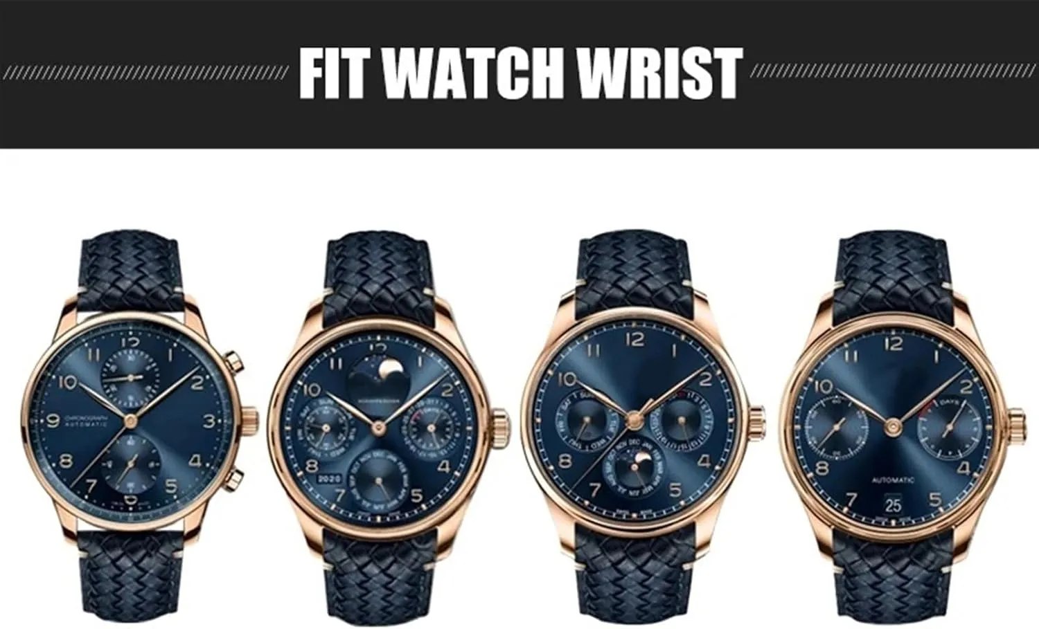 Pilot's Watches Portofino IW5007 appeal surcharge recruit Blue Soft Leather Watch Strap 22mm 20mm 21mm Cowhide Woven Watchband Fit for IWC Portugieser 