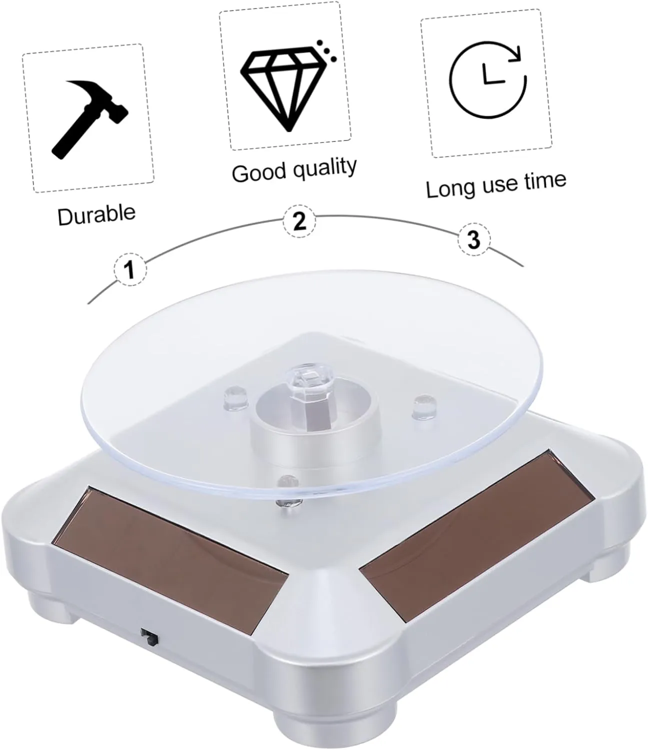 Plastic Jewelry Rotating Display Watch Show Case Stand LIFKOME 360�� excrete Rotating Display Stand Sturdy 