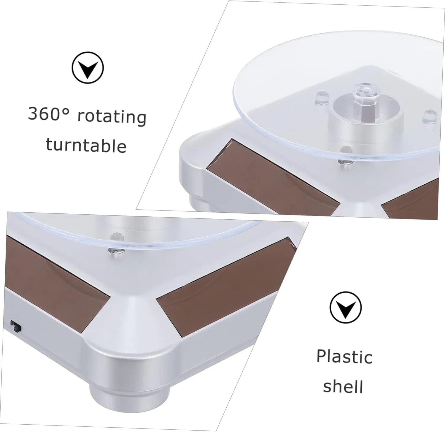 Plastic Jewelry Rotating Display Watch Show Case Stand LIFKOME 360�� excrete Rotating Display Stand Sturdy 