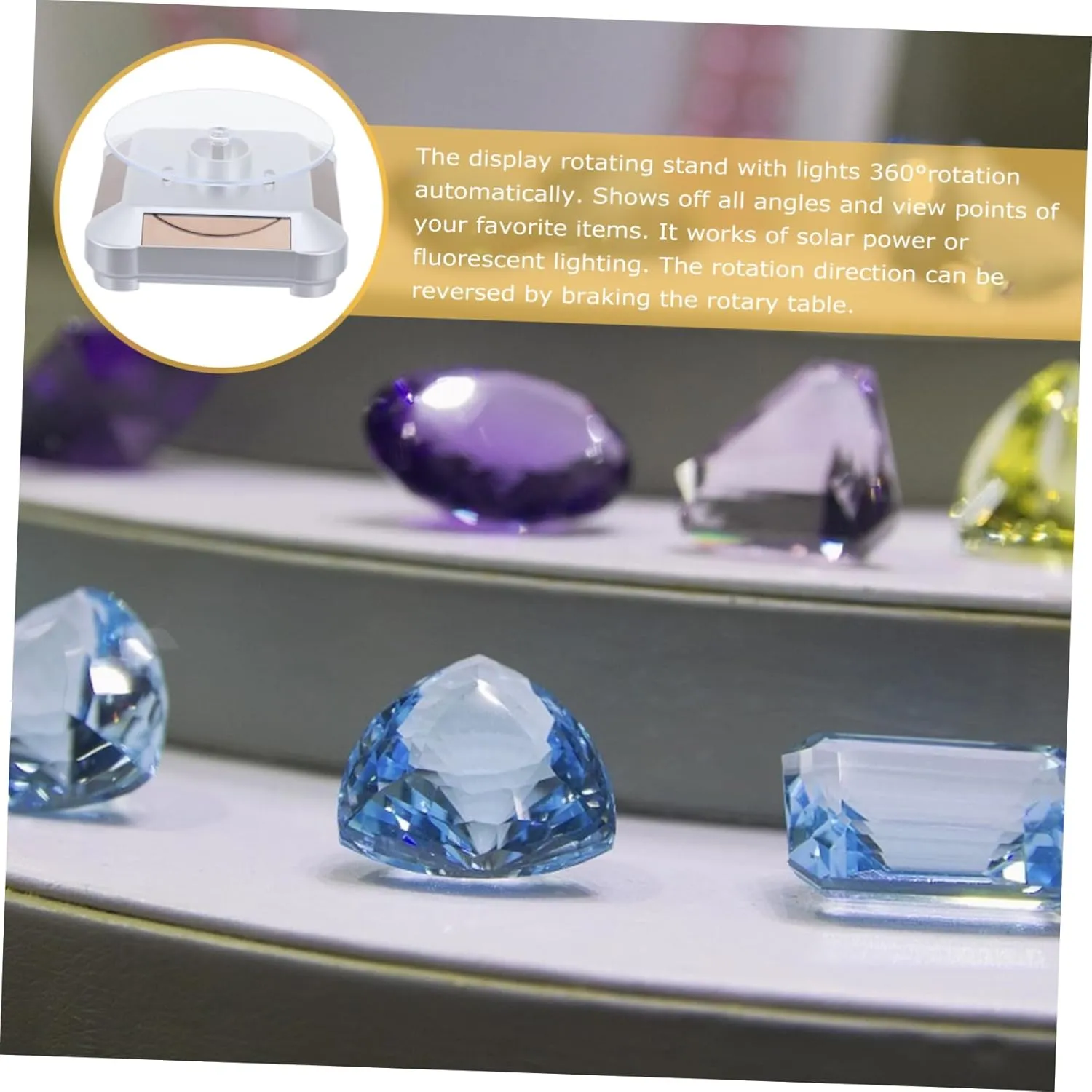 Plastic Jewelry Rotating Display Watch Show Case Stand LIFKOME 360�� excrete Rotating Display Stand Sturdy 