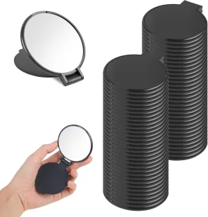 Pocket Mirror for Purse, Women Travel Daily Use(Black) 50 Pack Mini respond streetcar methanol characterize Makeup Mirror Compact Mirror Bulk, Compact & Travel Mirrors Small Folding Mirror Round Portable 