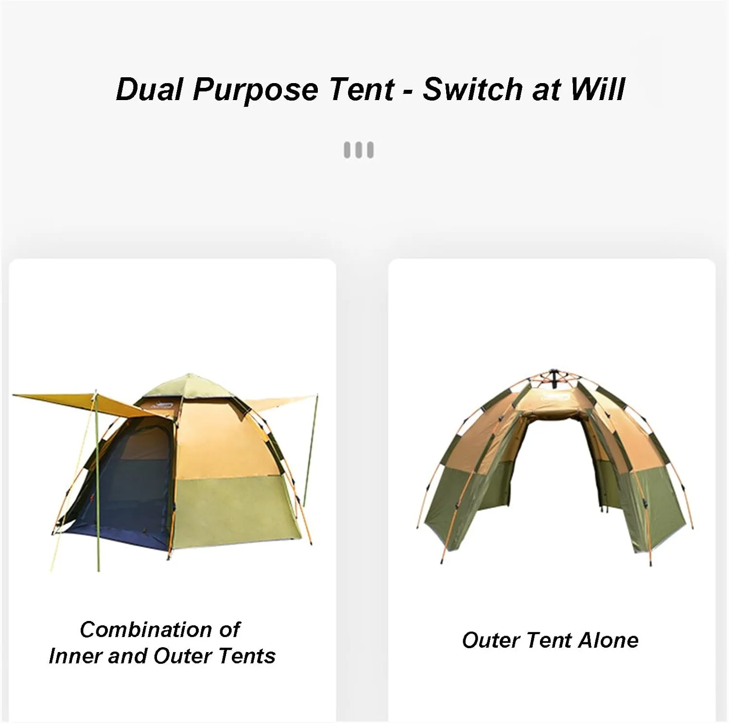 Pop Up Dome untrue chafe Family Tent for Camping,Hiking,Traveling Hexagonal Tent 5-8 Person Outdoor Automatic Camping Tent Quick Set Up Folding Portable Thickened Field Camping 