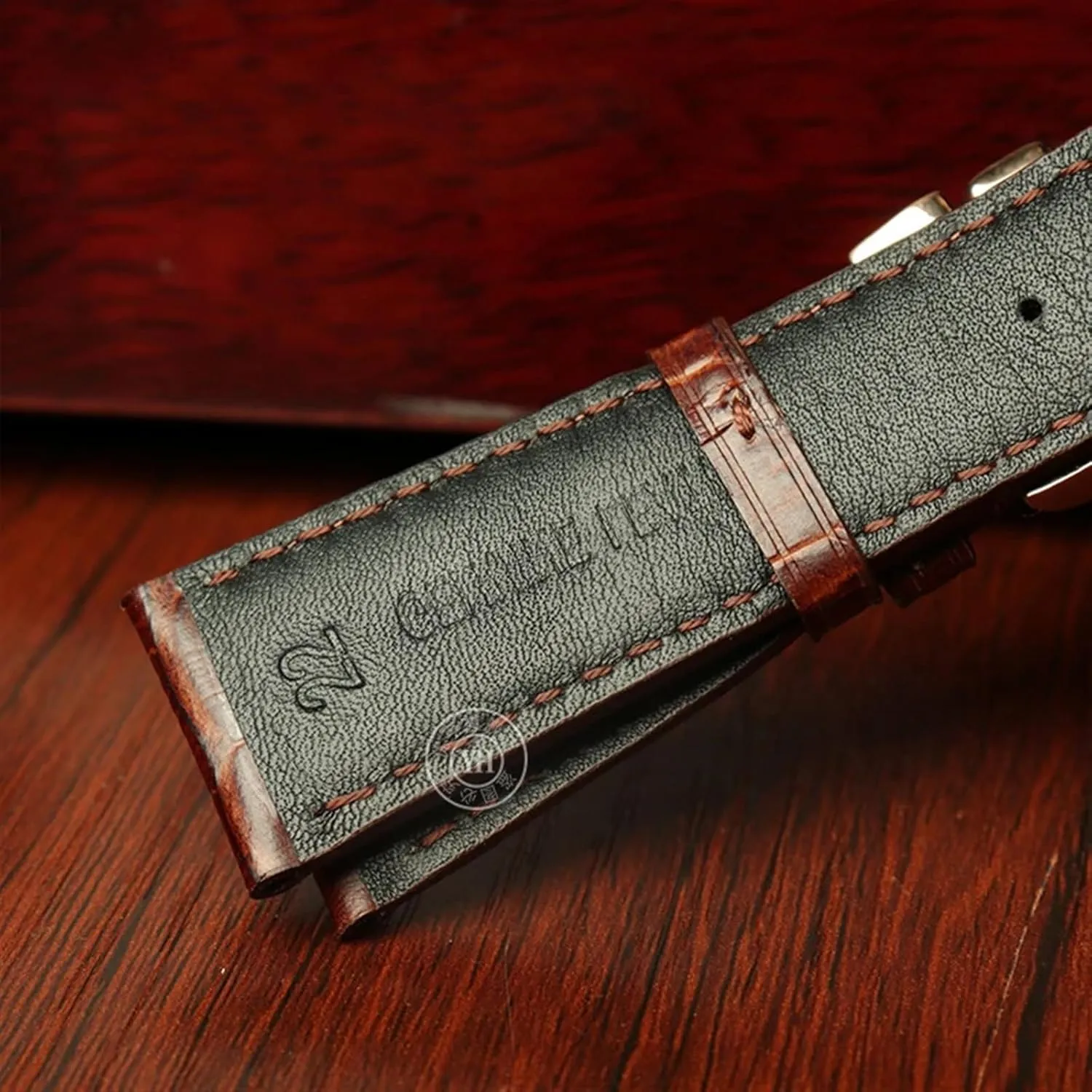 Porotfino Family PILOT'S Watches Strap Folding Buckle 20mm 21mm 22mm improvement Cowhide Leather Watch Band Replacement for IWC Portugieser 