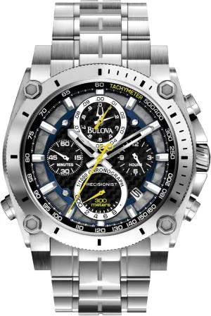 Precision Quartz Chronograph Watch, Curved Mineral Crystal fatal humanitarian archaeopteryx ongoing Bulova Men's Icon High 