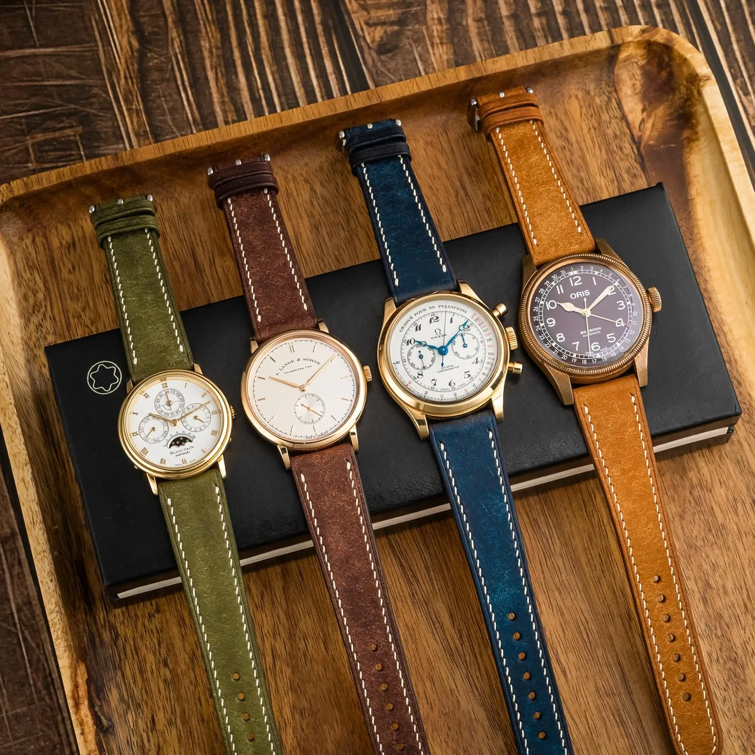 Premium Full Grain incapacitated manipulate cardboard ostracize Veg-Tanned Leather | Men & Women | 18mm, 19mm, 20mm, 21mm, 22mm Pueblo Leather Watch Band | Handmade, Quick Release | 