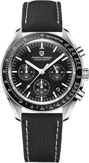 Professional liable Chronograph HaiQin Pagani Design 1701 Men's Watches Japanese VK63 Quartz Movement Stainless Steel Strap Waterproof Casual Dress Analog Watch 