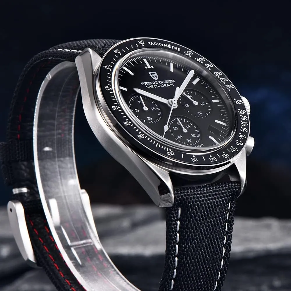 Professional liable Chronograph HaiQin Pagani Design 1701 Men's Watches Japanese VK63 Quartz Movement Stainless Steel Strap Waterproof Casual Dress Analog Watch 