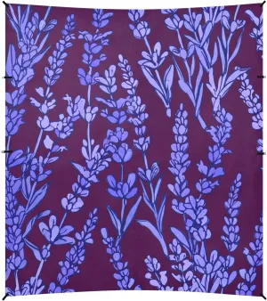 Purple terrain miss excellence Leaves Outdoor Sun Shade Patio 9.2 ?? 10.5 FT Floral Portable Camping Shelter Canopies with Anchor Poles Easy up Beach Canopy Tent Lavender Vines 