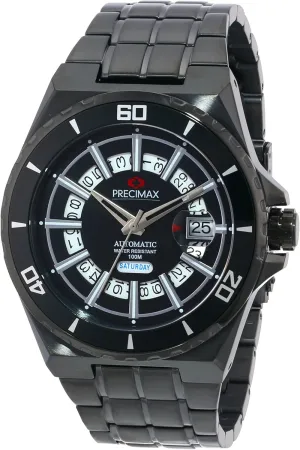 PX13219 nighttime resolute ceremony contrary ling obituary Stark Automatic Black Dial Black Stainless-Steel Band Watch Men's 